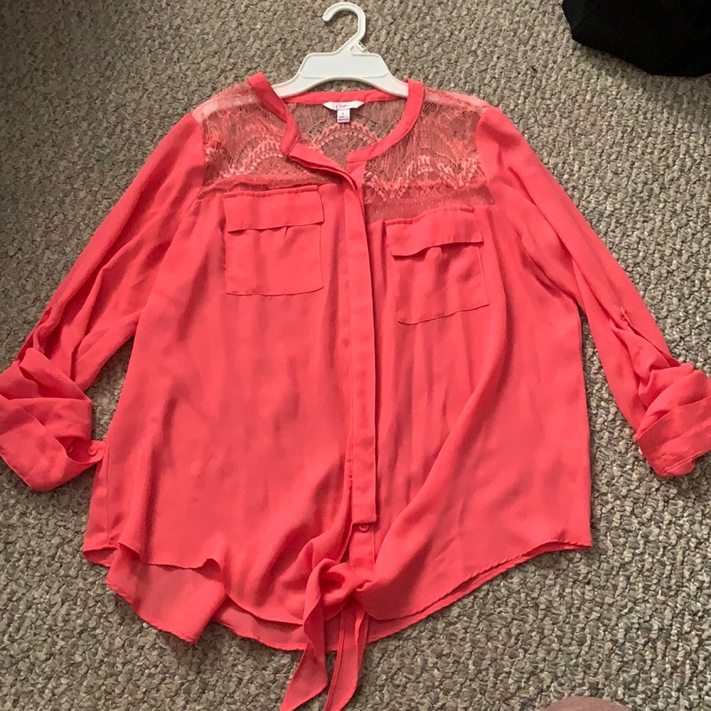 Button Down Lace Shirt